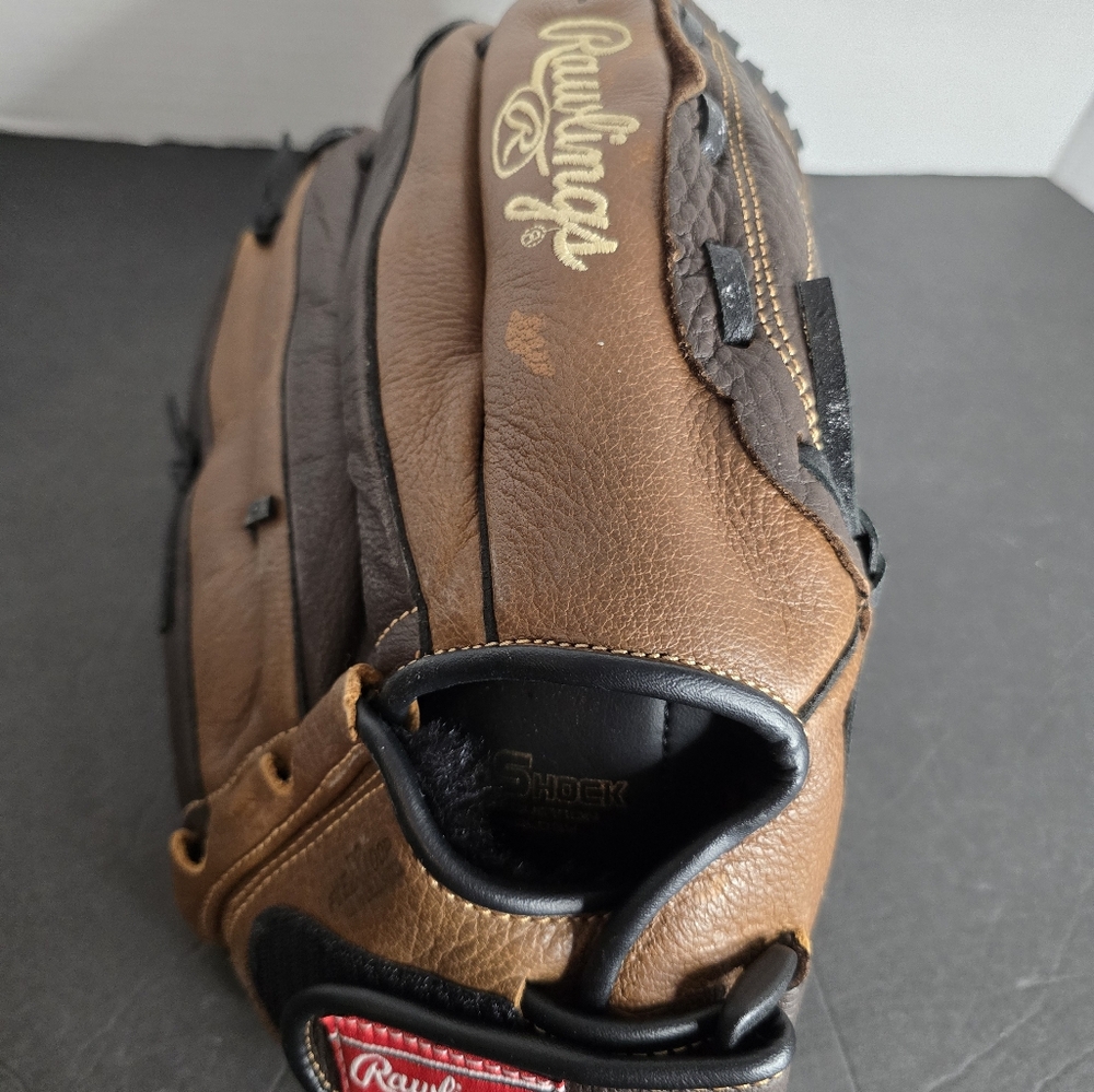 Rawlings Rbg36tbr Left Hand Thwr 12.5"Lthr Zero Shock Rh Baseball-Softball Glove View 3